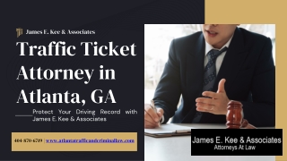 Traffic Ticket Attorney Atlanta GA - James E. Kee & Associates