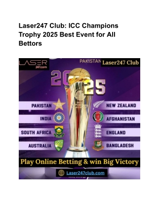 Laser247 Club_ ICC Champions Trophy 2025 Best Event for All Bettors