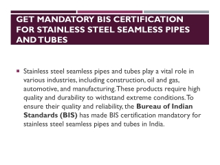BIS_Certification_For_Stainless_Steel_Pipes