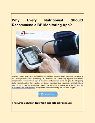 Advanced BP Tracking App for Patients & Doctors