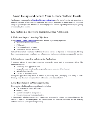 Avoid Delays and Secure Your Licence Without Hassle