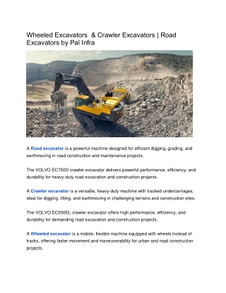 Wheeled Excavators