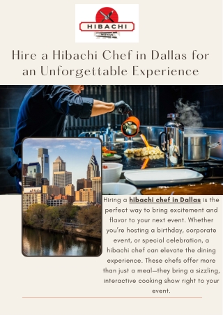 Experience Authentic Dining with a Hibachi Chef in Dallas