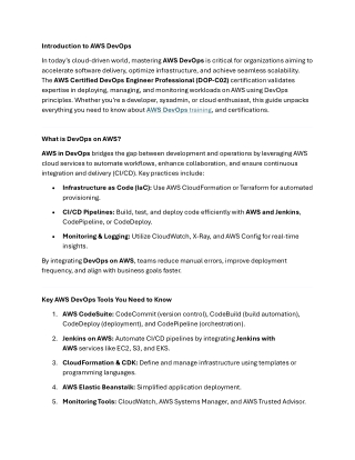 Mastering AWS DevOps (DVA-C02)