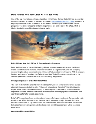 Delta Airlines New York Office  1–888–839–0502