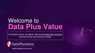 Dataplusvalue's Data Entry Services – Expert Solutions for Your Business