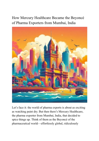 Slaying Global Health: The Rise of Mumbai’s Pharma Rockstar