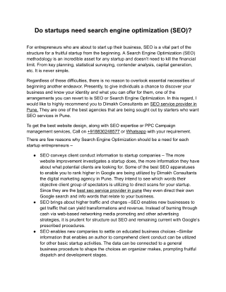 Do startups need search engine optimization (SEO)