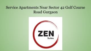 Service Apartments Near Sector 42 Golf Course Road Gurgaon