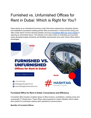 Furnished vs. Unfurnished Offices for Rent in Dubai_ Which is Right for You_