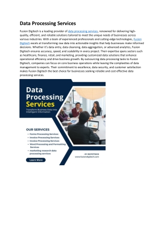 Data Processing Services