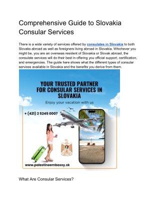 Comprehensive Guide to Slovakia Consular Services