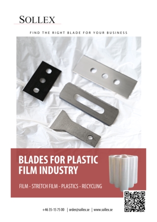 Converting Knives and Slitting Blades for Plastic Industry | Sollex