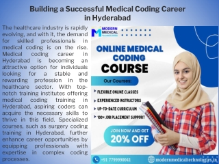 Building a Successful Medical Coding Career in Hyderabad