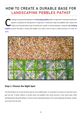 How to Create a Durable Base for Landscaping Pebbles Paths