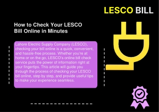 How to Check Your LESCO Bill Online in Minutes