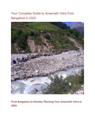 Your Complete Guide to Amarnath Yatra from Bangalore in 2025