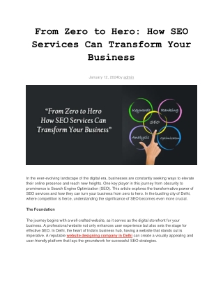 From Zero to Hero How SEO Services