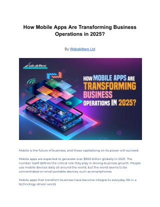 How Mobile Apps Are Transforming Business Operations in 2025