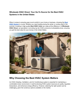 Air Conditioning Wholesale – Best Prices on AC Systems & Units