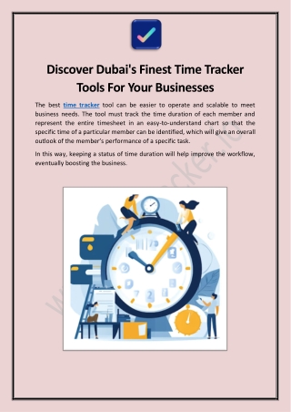 Discover Dubai's Finest Time Tracker Tools For Your Businesses