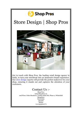 Store Design | Shop Pros