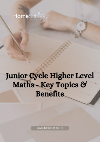 Junior Cycle Higher Level Maths - Key Topics & Benefits