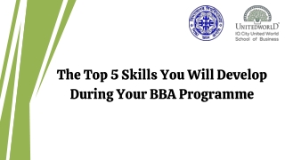 The Top 5 Skills You Will Develop During Your BBA Programme