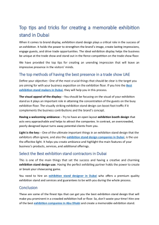 exhibition stand builders