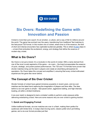 6over: Play Fantasy Cricket & Bet on Live Matches