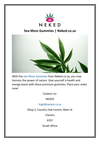Sea Moss Gummies  Neked.co.za