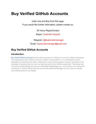 Buy Verified GitHub Accounts__BM