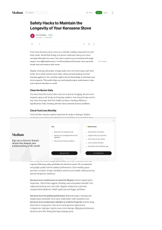 Safety Hacks to Maintain the Longevity of Your Kerosene Stove