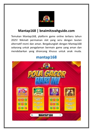 Mantap168  bnaimitzvahguide.com