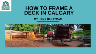 How to Frame a Deck in Calgary