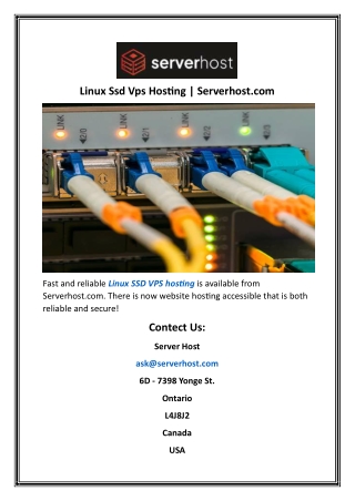 Linux Ssd Vps Hosting  Serverhost