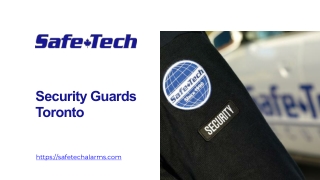 Security Guards Toronto - safetechalarms.com