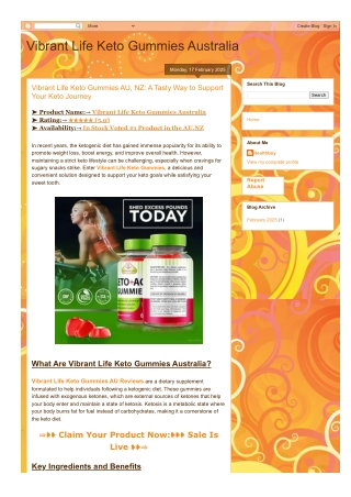 Vibrant Life Keto Gummies Australia