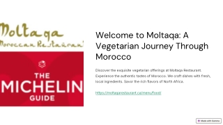 Welcome to Moltaqa A Vegetarian Journey Through Morocco