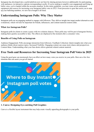 Free Tools and Resources for Increasing Your Instagram Poll Votes in 2025
