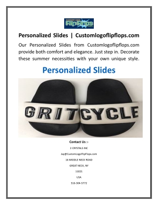 Personalized Slides  Customlogoflipflops.com
