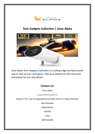 Tech Gadgets Collection  Zone Alpha