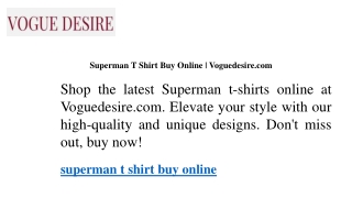Superman T Shirt Buy Online  Voguedesire.com