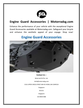 Engine Guard Accessories  Motorradsg.com