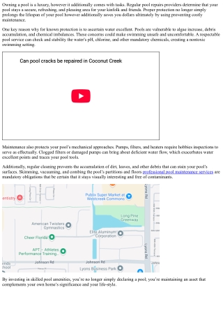 The Importance of Regular Pool Maintenance Services