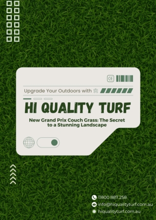 Upgrade Your Outdoors with Hi Quality Turf’s New Grand Prix Couch Grass The Secret to a Stunnin