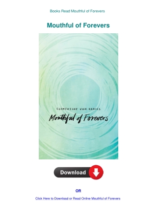 Books Read Mouthful of Forevers