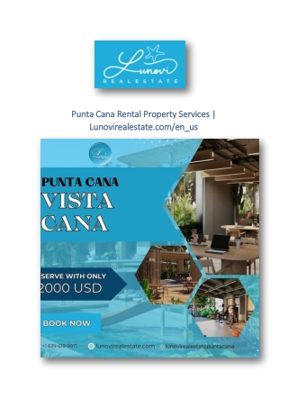 Punta Cana Rental Property Services | Lunovirealestate.com/en_us