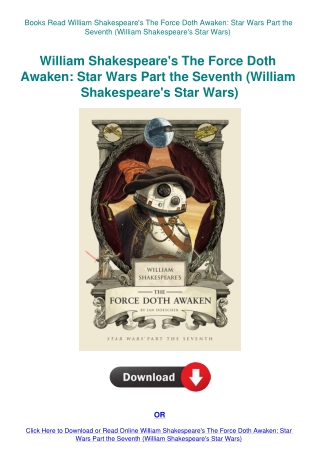 Books Read William Shakespeare's The Force Doth Awaken Star Wars Part the Seventh (William Shakespea
