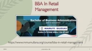 BBA In Retail Management